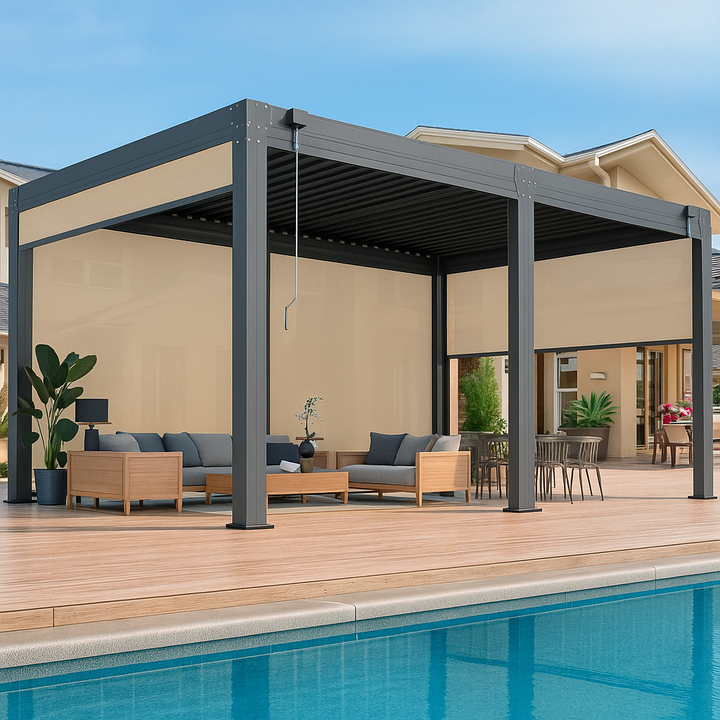 LumaShade Atria Screen Pergola