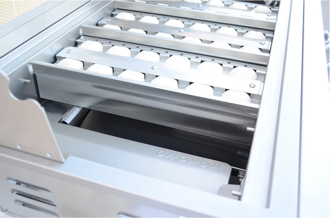 KoKoMo Professional 5 Burner 40 Inch Cart Model BBQ Grill With Lights & Locking Casters